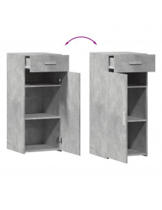 Credenza Grigio Cemento 40x42,5x93 cm in Legno Multistrato 2