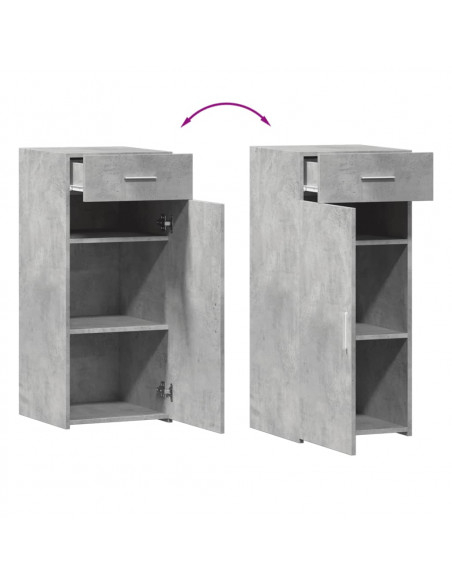 Credenza Grigio Cemento 40x42,5x93 cm in Legno Multistrato