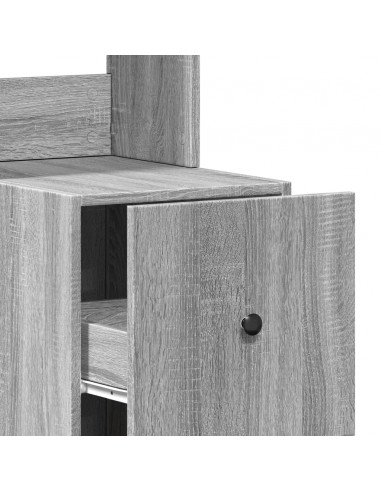 Mobile da Cucina Grigio Sonoma 35x50x180cm in Legno Multistrato