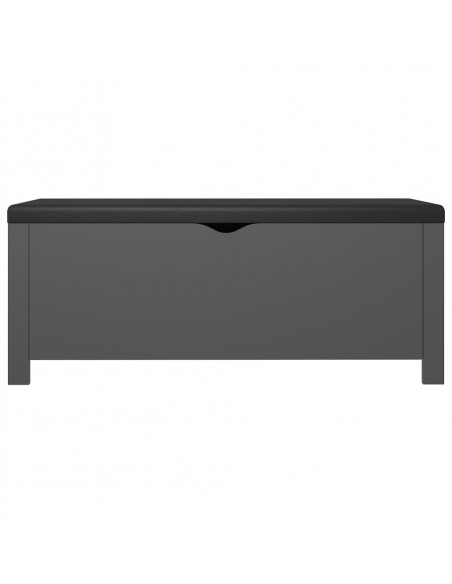 Contenitore con Cuscino Grigio 105x40x45cm Legno Multistrato