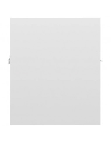 Mobile Bagno con Lavabo Integrato Bianco Lucido in Truciolato