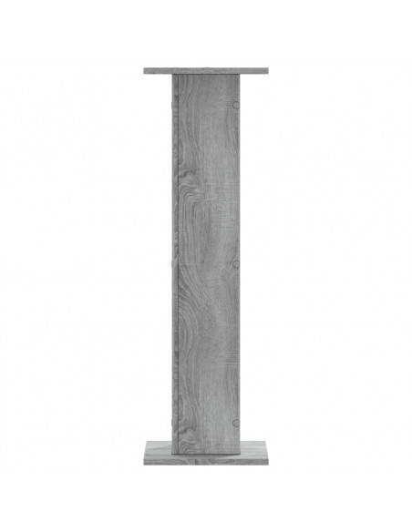 Supporti Altoparlanti 2 pz Grigio 30x30x95 cm in Multistrato
