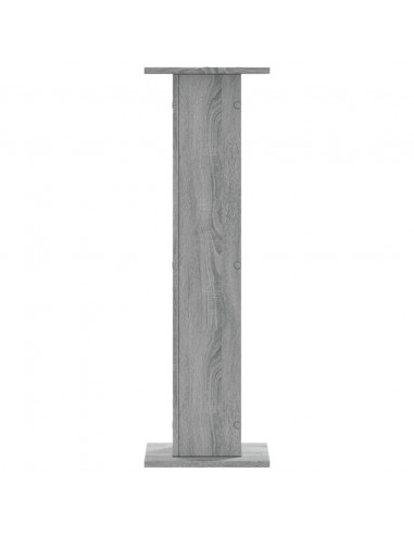 Supporti Altoparlanti 2 pz Grigio 30x30x95 cm in Multistrato