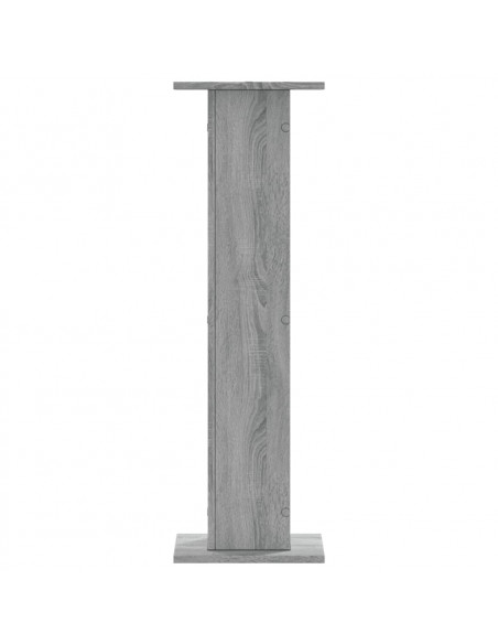 Supporti Altoparlanti 2 pz Grigio 30x30x95 cm in Multistrato