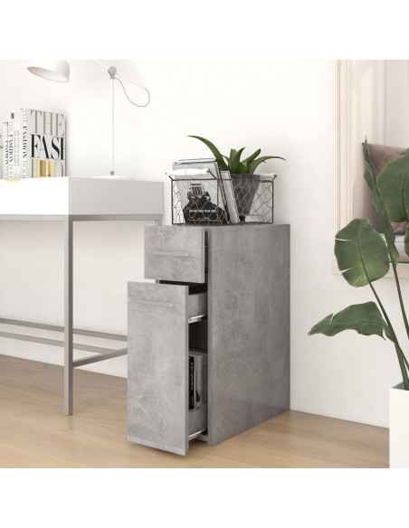 Armadietto da Farmacia Grigio Cemento 20x45,5x60 cm Multistrato