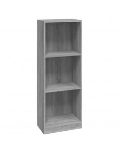 Libreria 3 Ripiani Grigio Sonoma 40x24x109 cm Legno Multistrato 2
