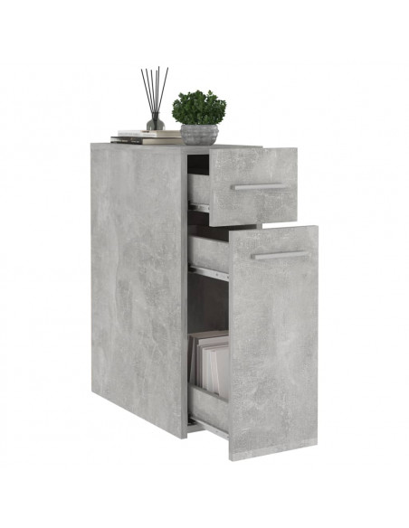 Armadietto da Farmacia Grigio Cemento 20x45,5x60 cm Multistrato
