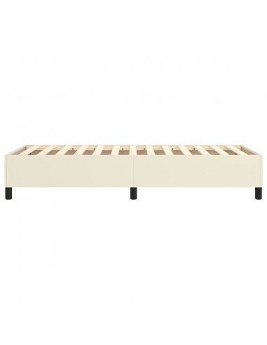 Struttura Letto a Rete a Molle Crema 80x200 cm in Similpelle