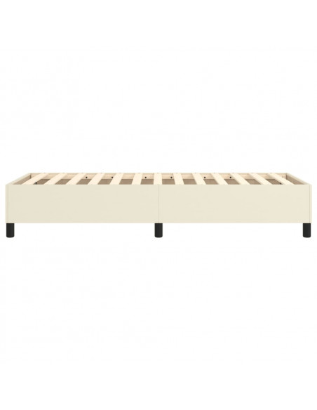 Struttura Letto a Rete a Molle Crema 80x200 cm in Similpelle