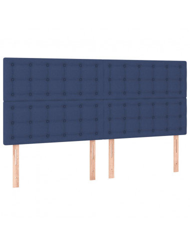 Giroletto con Testiera Blu 180x200 cm in Tessuto