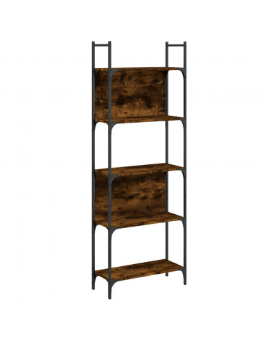 Libreria 5Ripiani Rovere Fumo 60,5x24x166,5cm Legno Multistrato
