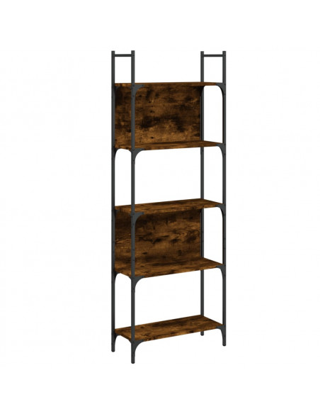 Libreria 5Ripiani Rovere Fumo 60,5x24x166,5cm Legno Multistrato