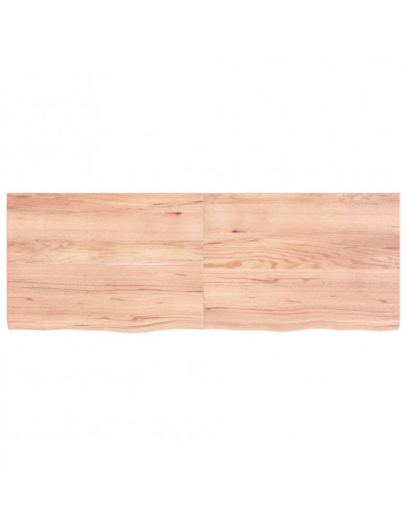 Piano Bagno Marrone 140x50x(2-4) cm Legno Massello Trattato