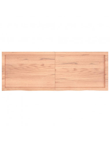 Piano Bagno Marrone 140x50x(2-4) cm Legno Massello Trattato