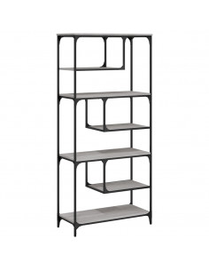 Libreria Grigio Sonoma 81x36x176 cm in Legno Multistrato 2