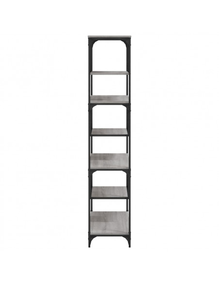 Libreria Grigio Sonoma 81x36x176 cm in Legno Multistrato