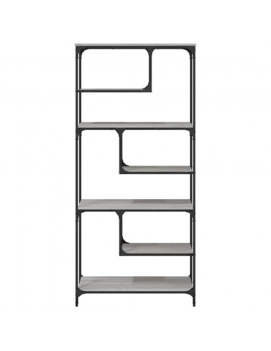 Libreria Grigio Sonoma 81x36x176 cm in Legno Multistrato