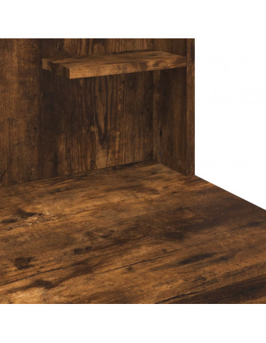 Toeletta con Luci LED Rovere Fumo 96x40x142 cm