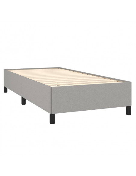 Giroletto a Molle con Materasso Grigio Chiaro 80x200 cm Tessuto