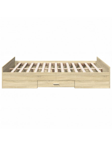 Giroletto Cassetti Rovere Sonoma 160x200 cm Legno Multistrato