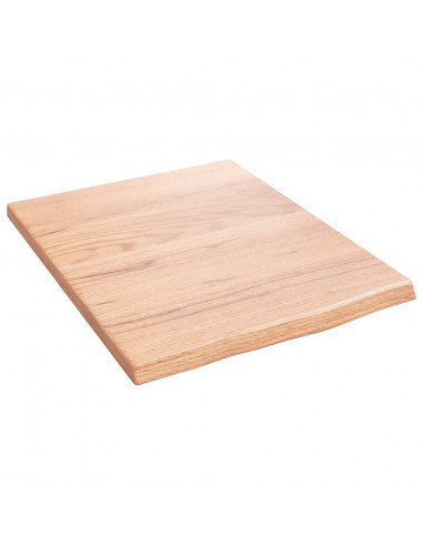 Piano Bagno Marrone Chiaro 40x50x2 cm Legno Massello Trattato