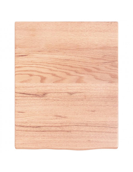 Piano Bagno Marrone Chiaro 40x50x2 cm Legno Massello Trattato