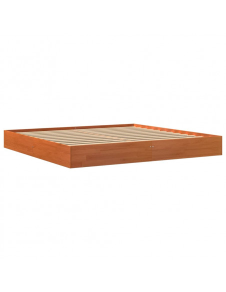 Giroletto Marrone Cera 180x200 cm in Legno Massello di Pino