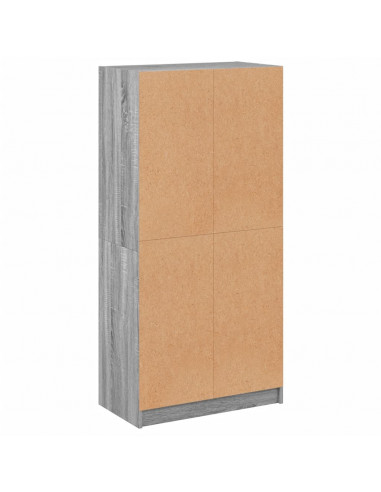 Credenza con Ante Grigio Sonoma 68x37x142 cm Legno Multistrato