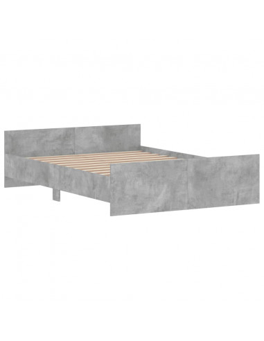 Giroletto con Testiera e Pediera Grigio Cemento 135x190 cm