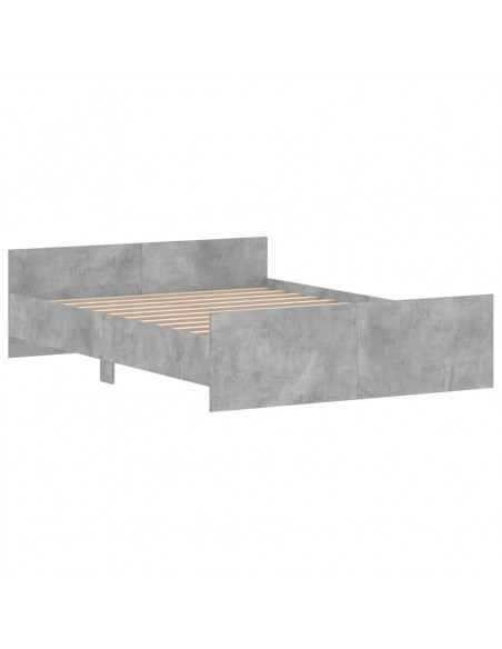 Giroletto con Testiera e Pediera Grigio Cemento 135x190 cm