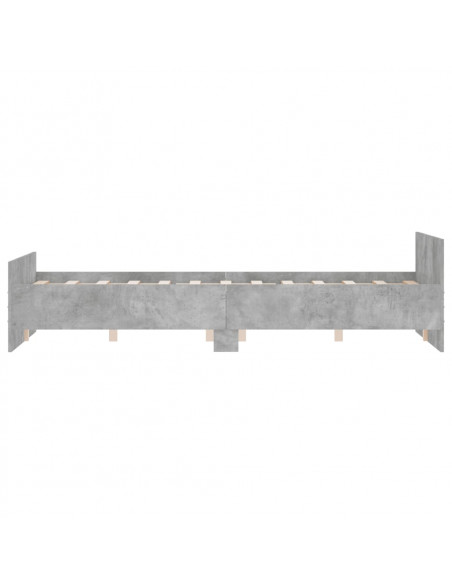 Giroletto con Testiera e Pediera Grigio Cemento 135x190 cm