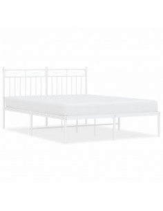 Giroletto con Testiera Metallo Bianco 140x200 cm 2