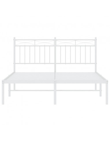 Giroletto con Testiera Metallo Bianco 140x200 cm