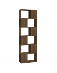 Libreria/Divisorio Rovere Marrone 60x24x186 cm 2