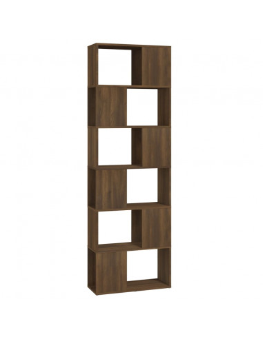 Libreria/Divisorio Rovere Marrone 60x24x186 cm