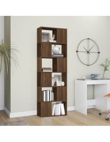 Libreria/Divisorio Rovere Marrone 60x24x186 cm