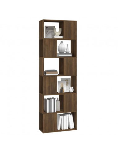 Libreria/Divisorio Rovere Marrone 60x24x186 cm
