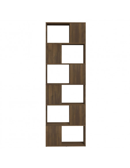 Libreria/Divisorio Rovere Marrone 60x24x186 cm