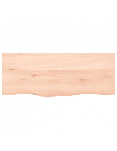 Piano Bagno 100x40x(2-4) cm in Legno Massello Non Trattato
