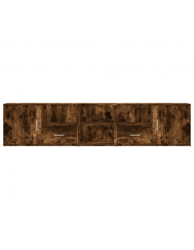 Mobile Angolare Rovere Fumo 200x40x45 cm in Truciolato