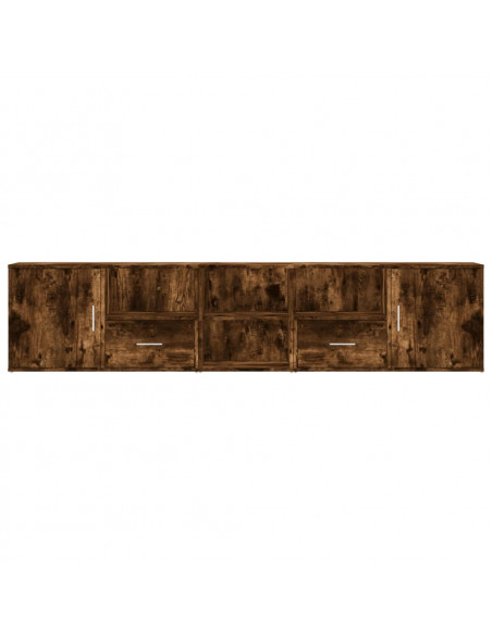 Mobile Angolare Rovere Fumo 200x40x45 cm in Truciolato