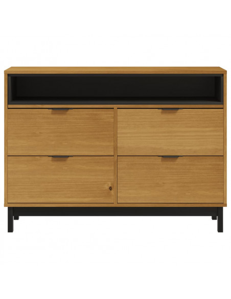 Cassettiera FLAM 110x40x80 cm in Legno Massello di Pino