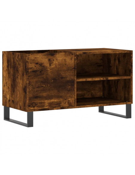 Mobile Porta Dischi Rovere Fumo 85x38x48 cm Legno Multistrato