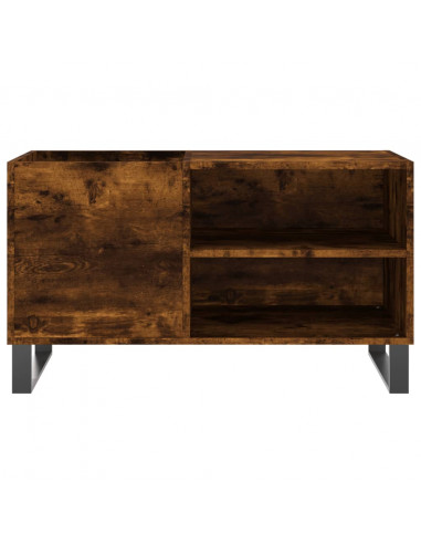 Mobile Porta Dischi Rovere Fumo 85x38x48 cm Legno Multistrato