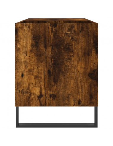 Mobile Porta Dischi Rovere Fumo 85x38x48 cm Legno Multistrato