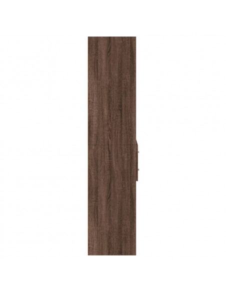 Credenza Rovere Marrone 70x42,5x185 cm in Legno Multistrato
