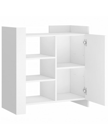 Credenza Bianca 73,5x35x75 cm in Legno Multistrato