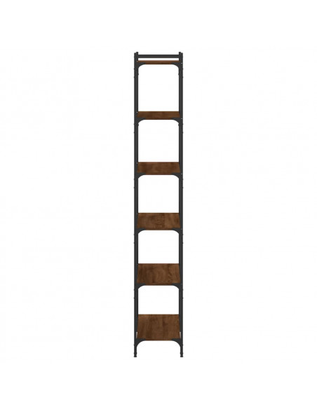 Libreria 6 Ripiani Rovere Marrone 80x30x188cm Legno Multistrato