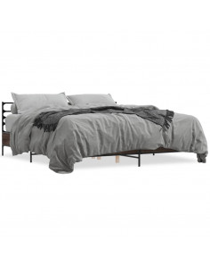 Giroletto Rovere Marrone 180x200cm in Legno Multistrato Metallo 2