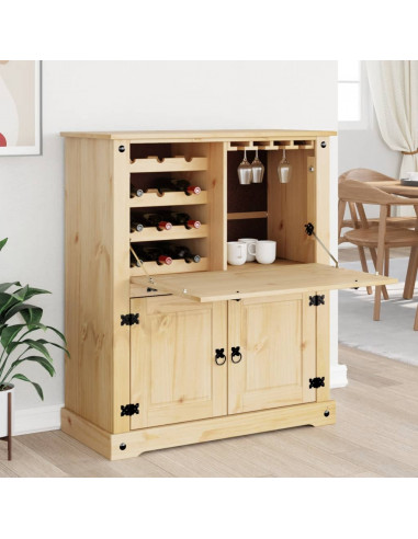 Cantinetta per Vini Corona 97x45x114 cm Legno Massello di Pino